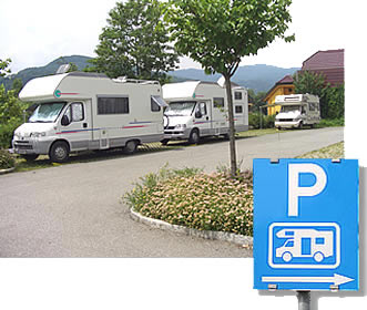 Wohnmobilstellplatz direkt neben dem GamsBad