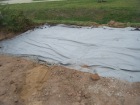 Sickermulde abgedeckt Geotextil Sickermulde abgedeckt Geotextil