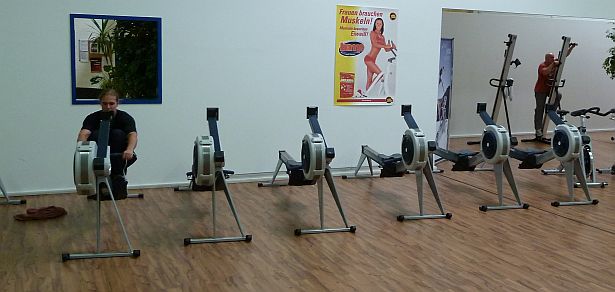 Indoor Rowing / Rudern im Fitness-Studio bamp, Herne 