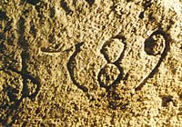 Grundstein im Keller des Hauses - Bauernhof Gr&uuml;ndinger