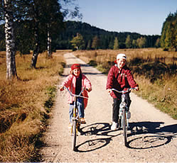 Radfahren in der Natur des Bayerischen Waldes