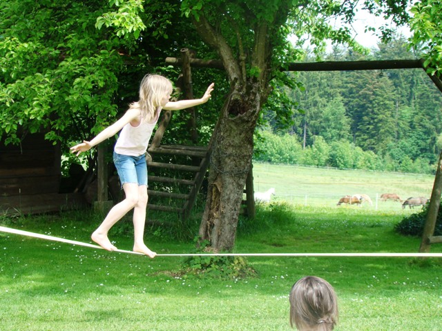 Geschafft! Slacklining ist super!