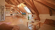 Bauernhof Gr&uuml;ndinger, Ferienwohnung Studiowohnung Panorama Wohnzimmer
