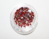 Strasssteine Elipse Rot in Dose