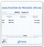 Qualification de proc�d�s sp�ciaux -  Snecma