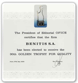30th Golden Trophy for quality