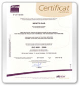BENITIS Certifiée ISO 9001 version 2008