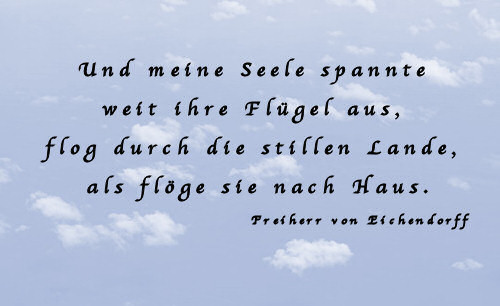 Und meine Seele spannte weit ihre Fl�gel aus, flog durch die stillen Lande, als fl�ge sie nach Haus. Freiherr von Eichendorff. Herzlich Willkommen beim Betattungsinstitut Rossmann, Ihr kompetenter Partner f�r Beerdigung und Bestattungen. 