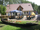 Rastplatz waehrend der Nordic Walking Tagestour