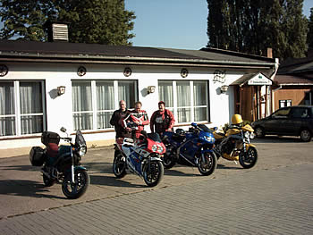 Bikerparade nach dem Ausflug