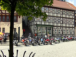 Rast vor dem Rathaus in Stollberg