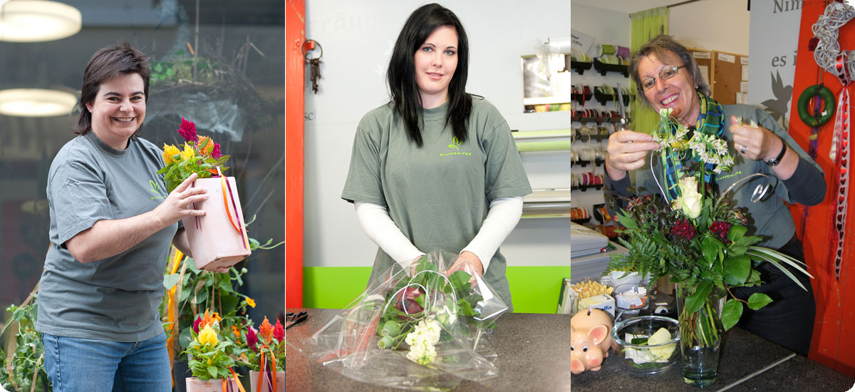 Blumen Fee Team Albisrieden: Sabina, Corina und Maschi