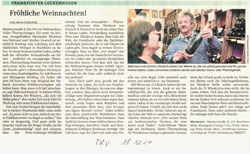 Bornheimer Weinkost - Wein und Whisky - Artikel Frankfurter Rundschau