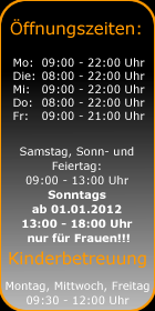 &Ouml;ffnungszeiten