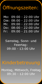 &Ouml;ffnungszeiten