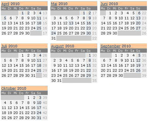 Kalender 2010