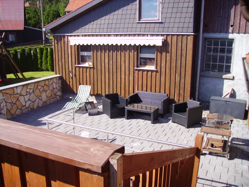 Terasse am Ferienhaus