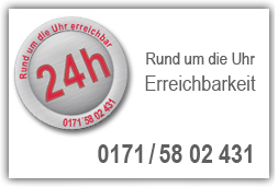 24 Stunden erreichbar