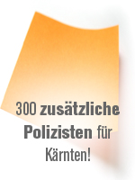 300 zus�tzliche Polizisten f�r K�rnten