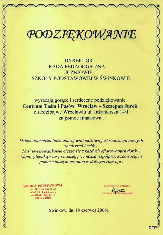 Szkoła Podstawowa w Świnkowie