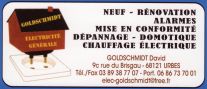 GOLDSCHMIDT �lectricit�/alarmes/Domotique, 9c rue du Brisgau, 68121URBES