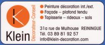 KLEIN, d�corateur conseil, 31a rue de Mulhouse, REININGUE
