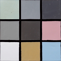 Les Mates : 9 teintes disponibles coordonn�es aux carreaux de ciment (dim : 13x13cm)