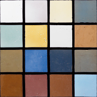 Les Rustiques : 16 teintes disponibles (dim : 13x13cm)