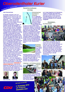 Oberodenthaler Kurier Oktober 2010 Oberodenthaler Kurier Oktober 2010