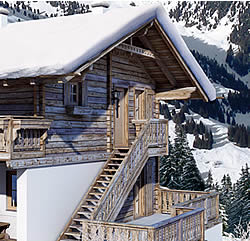 staircase to 6 bis 8 person appartment in chalet in Ziller Valley Arena / Austria