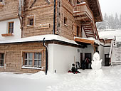 in front of the chalet