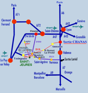 acc&egrave;s Saint-Jeures