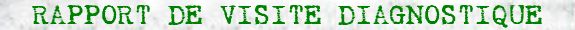 Rapport de visite diagnostique �tablit � la suite de la visite � votre domicile