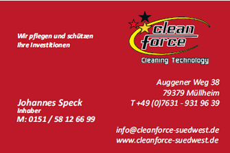 Cleanforce S&uuml;dwest - Johannes Speck