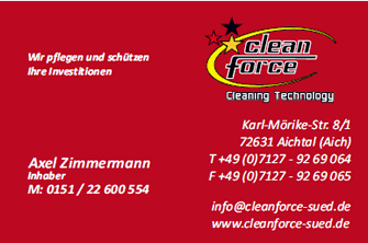 Cleanforce S&uuml;d - Axel Zimmermann