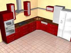 cuisine virtuelle en 3 D