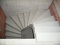 l'escalier fini coffré avec le coffrage beck
