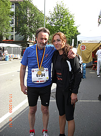 Heinrich Jockenh&ouml;fer und Brigitta Kemner beim Ruhrmarathon 2009