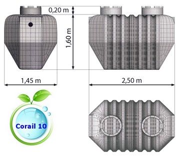 Micro station d'&eacute;puration Corail 10, syst&egrave;me de traitement individuel des eaux us&eacute;es