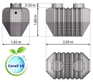 Micro station d'&eacute;puration Corail 10, syst&egrave;me de traitement individuel des eaux us&eacute;es