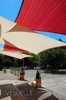 Voiles d'ombrage sur terrasse