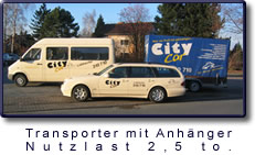 City Car - Kurier Fahrzeuge mit Anhänger