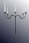 Tischkerzenst&auml;nder schwarz &oslash; 80cm