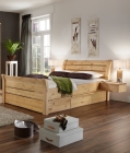 bett greta mit erhöhtem fußteil - gelaugt / geölt bett greta mit erhöhtem fußteil - gelaugt / geölt