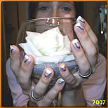 Gel-Fingernagel FRENCH mit Verzierung an allen N�geln