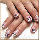 Gel-Fingernagel mit 10 Ziern�gel