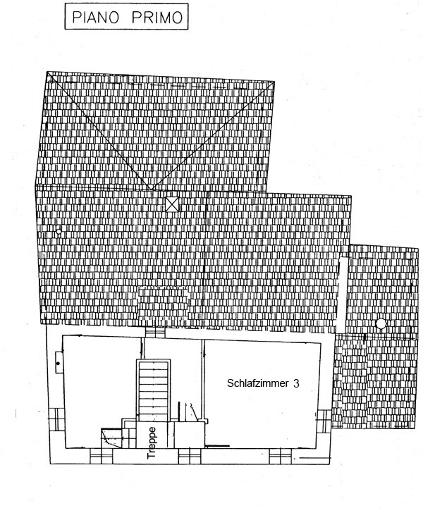 Grundirss, 1. Stock. privates Ferienhaus in Alleinlage