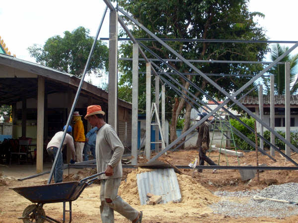 Chantier adaptation de la cantine