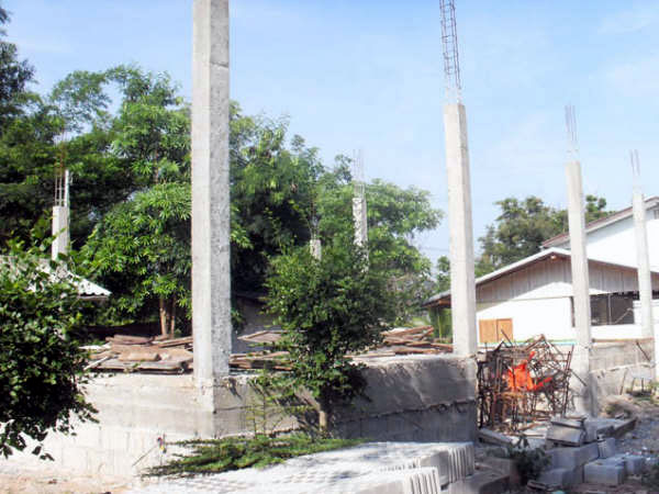 Chantier biblioth�que stopp�