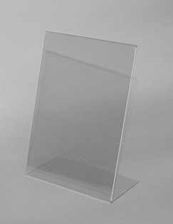 L-Aufsteller DIN A7/HF, aus PVC transparent (74x105mm)
